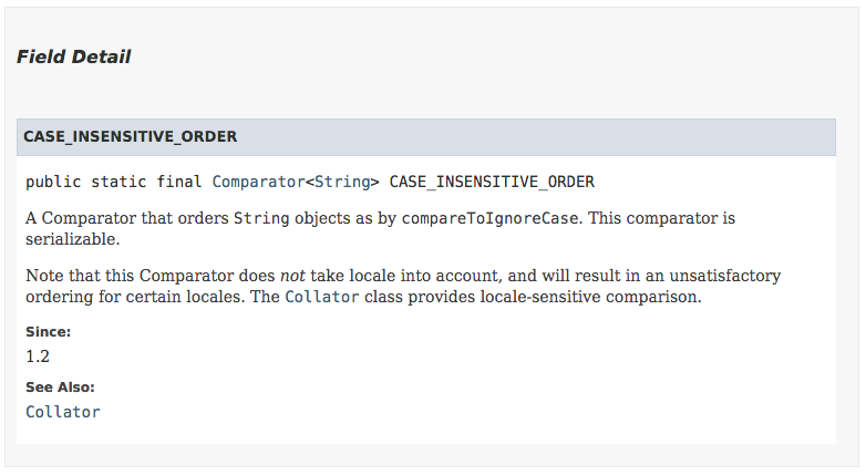 Java String field detail