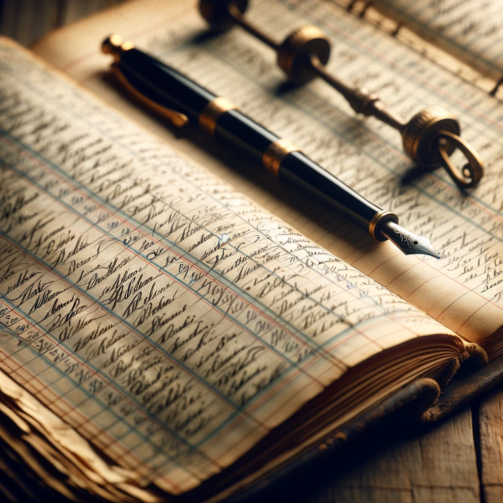 Bank ledger (photo credit)